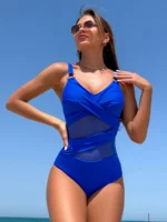 Elegant Mesh One-Piece Swimsuit for Every Body Type - Image 5
