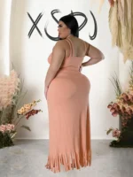 Chic Plus Size Summer Knit Skirt & Vest Set for Women - Image 4