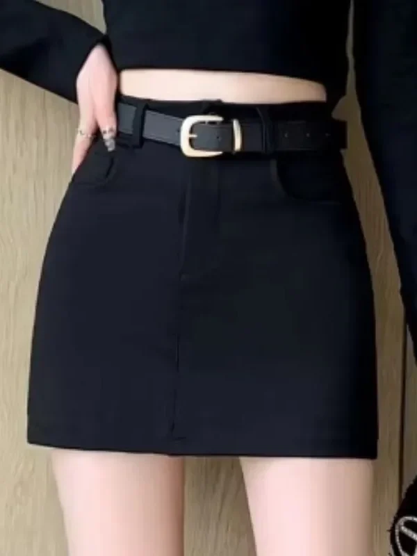 Elegant High-Waisted Mini Dress in Timeless Black for Women