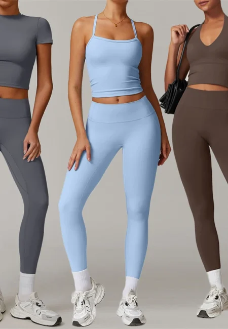 Nude Feel Activewear Set: Luxurious Women's Fitness Outfit