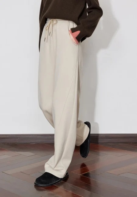 Cozy Women’s Fleece Wide Leg Pants for Fall & Winter Wear