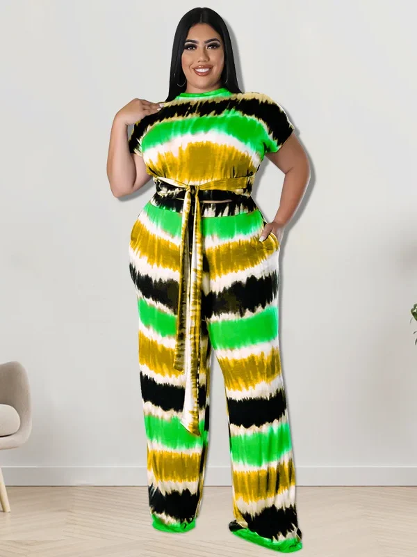 Chic Plus Size Women's Autumn Fashion Set with Stylish Straight Pants