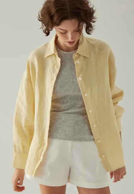 Premium Linen Side-Slit Blouse - Breathable Summer Elegance