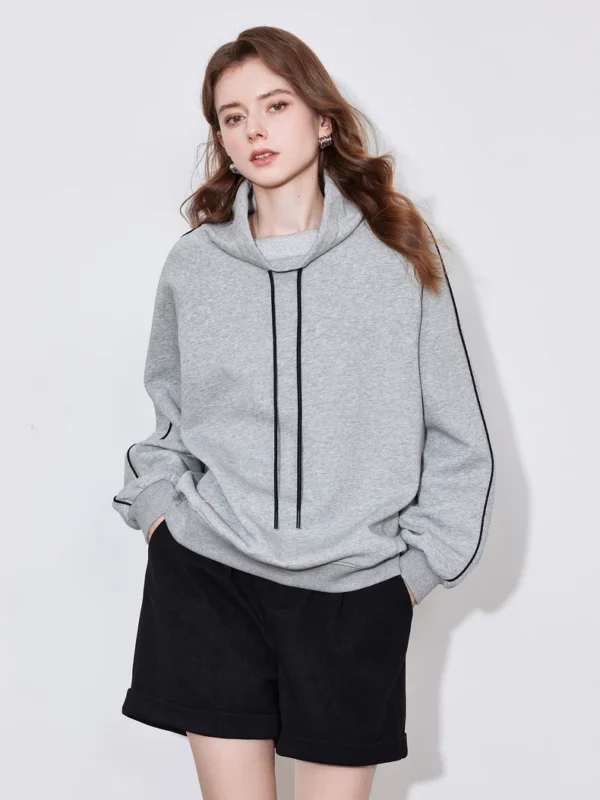 TOYOUTH Women Hoodies Sweatshirt  Spring New Hooded Drawstring Long Sleeve Pullover Sports Casual Tops