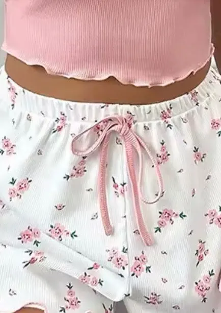 Lace-Trimmed Two-Piece Camisole & Shorts Sleep Set photo review