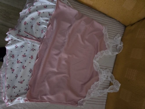 Lace-Trimmed Two-Piece Camisole & Shorts Sleep Set photo review