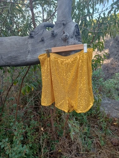 Sparkle in Style: Women's Sequin Hot Pants for Parties photo review