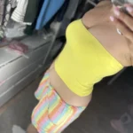 Stylish Women's Strapless Cropped Tube Top for Summer Fun photo review