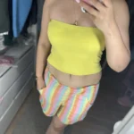 Stylish Women's Strapless Cropped Tube Top for Summer Fun photo review
