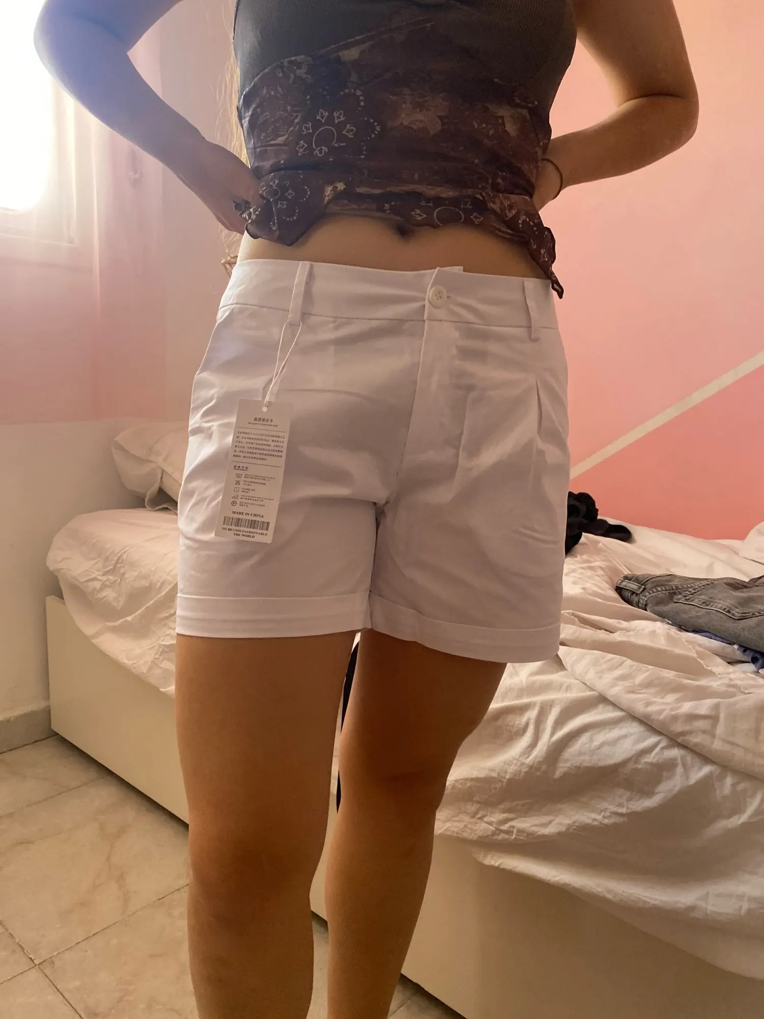 Premium 100% Cotton Summer Shorts - Korean Style Office Wear photo review