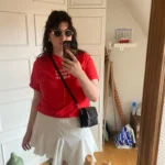 Graceful Ruffle Top & Mini Skirt Set – Beige Summer Holiday Outfit photo review