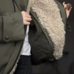 Women's Retro Cotton Motorcycle Jacket - Cozy Rebel Style photo review