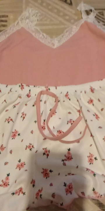 Lace-Trimmed Two-Piece Camisole & Shorts Sleep Set photo review