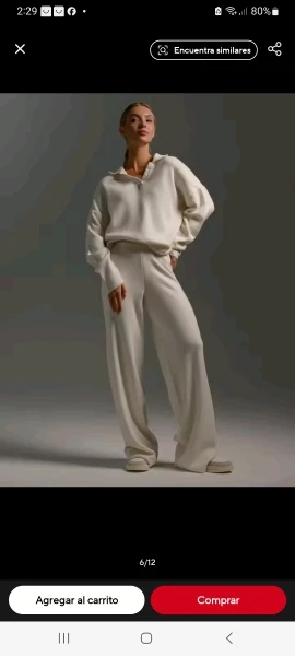 Cozy Winter Knitted Two-Piece Set: Polo Neck & Wide Legs photo review