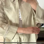 Petite Linen Lyocell Crochet Set - Tailored Comfort photo review