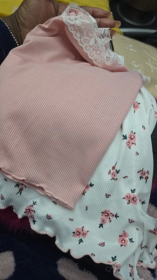 Lace-Trimmed Two-Piece Camisole & Shorts Sleep Set photo review