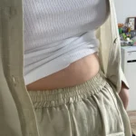 Petite Linen Lyocell Crochet Set - Tailored Comfort photo review