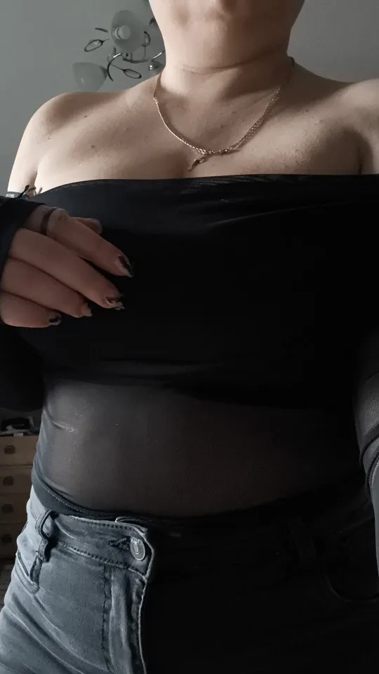 Sheer Mesh Off-Shoulder Long Sleeve Tee - Edgy Women's Top photo review