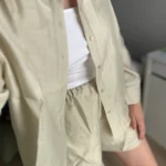 Petite Linen Lyocell Crochet Set - Tailored Comfort photo review