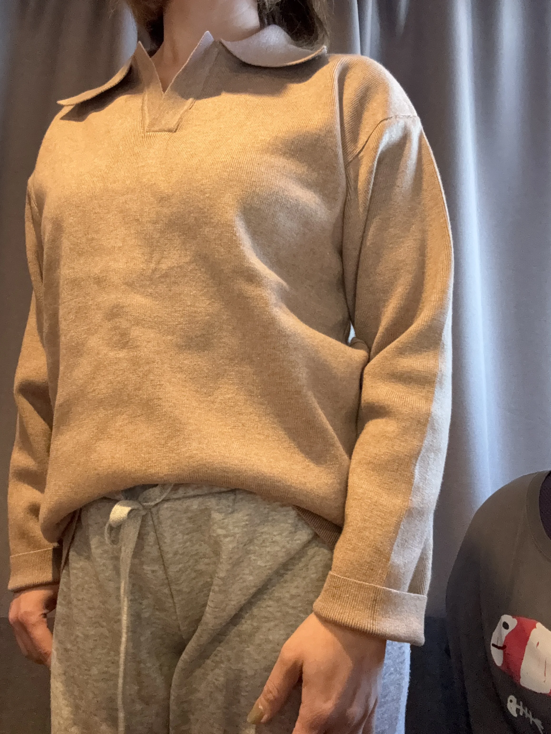 Cozy Winter Knitted Two-Piece Set: Polo Neck & Wide Legs photo review
