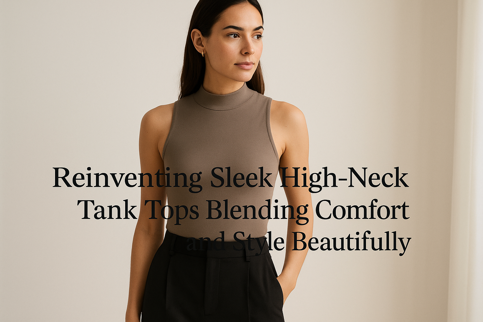 Reinventing Sleek High-Neck Tank Tops Blending Comfort and Style Beautifully