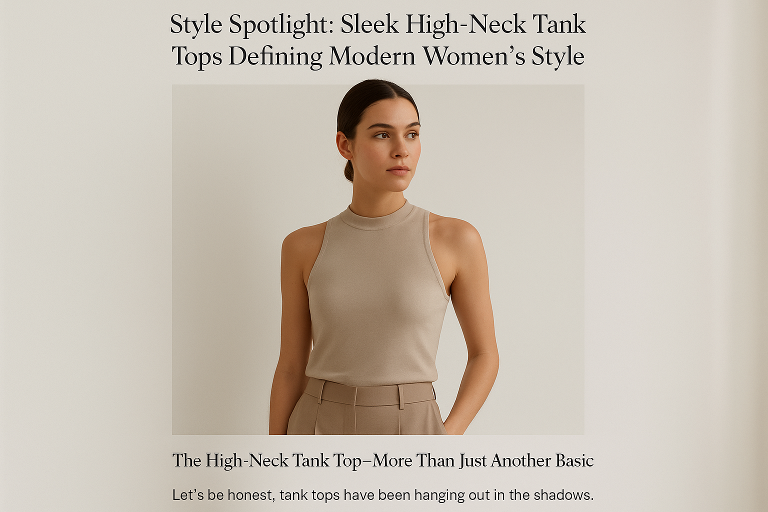 Style Spotlight: Sleek High-Neck Tank Tops Defining Modern Women’s Style