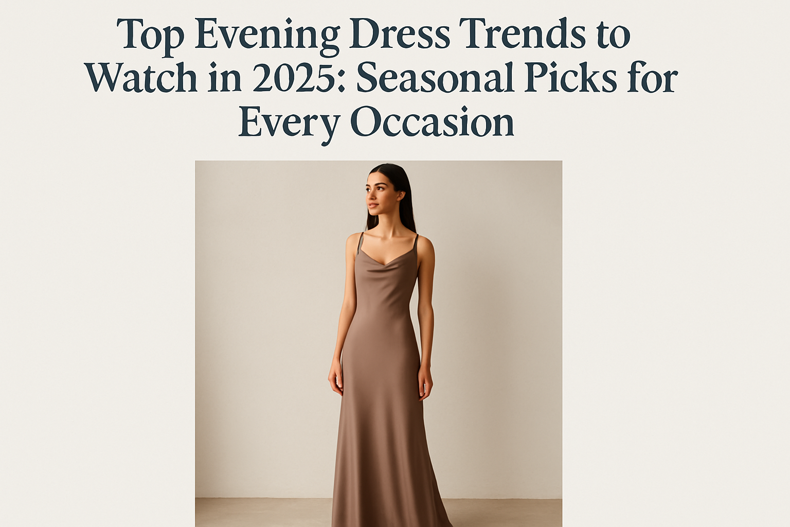Top Evening Dress Trends to Watch in 2025: Seasonal Picks for Every Occasion