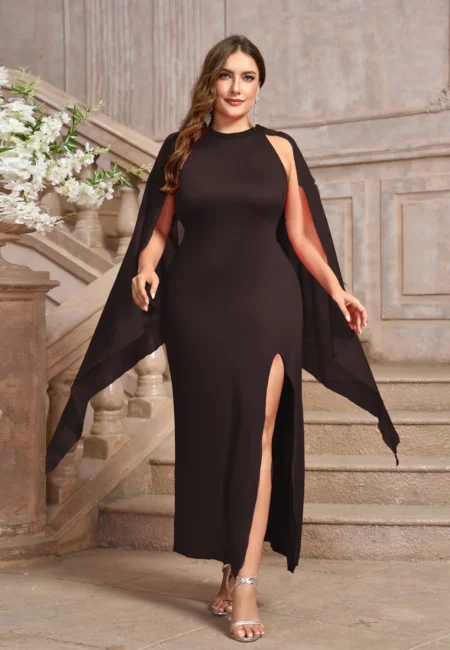 Refined A-Line V-Neck Dress for Women - Flattering Fit