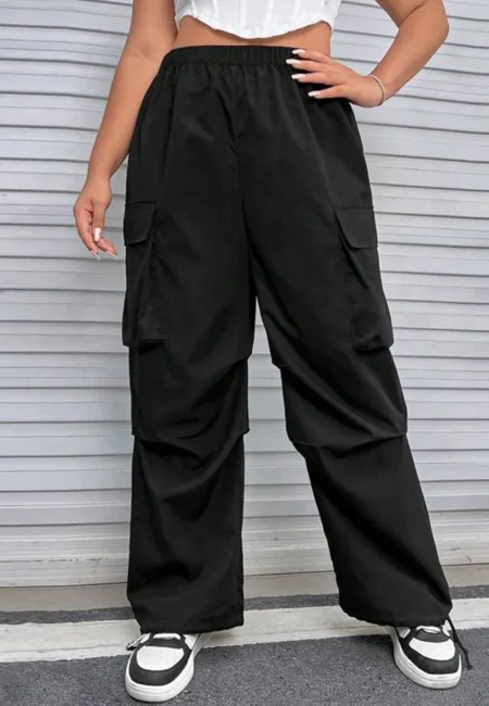 Large Size Women's Clothing Autumn and Winter New Item Ins Fashion Versatile Elastic Waist Casual Pants Work Pants