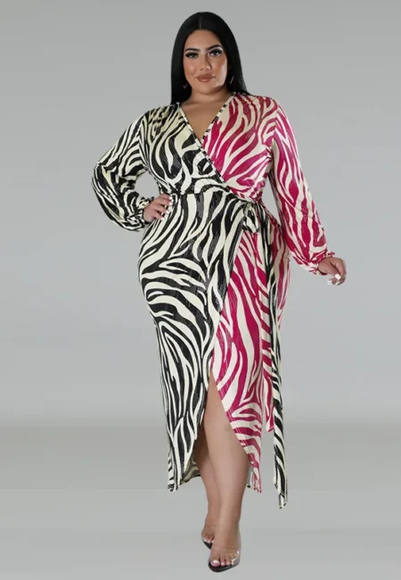 Pink Rose Two-Tone A-line Skirt. Irregular Ruffles. Comfort.