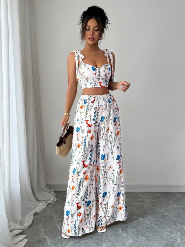 Modern Wide-Leg Set - Women's Effortless Spring Coord