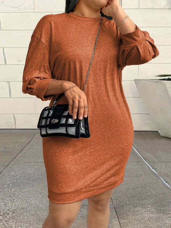 Soft Knit Autumn Dress: Flattering A-line, All-Day Comfort