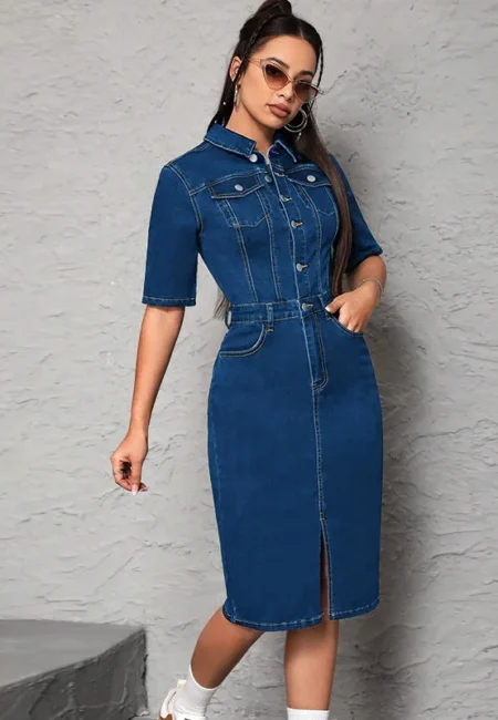 Flattering Denim A-Line Dress: Summer Style for Every Body