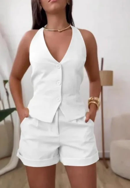 Tailored Summer Vest & Shorts – Office Ready Set