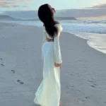Bohemian Off-Shoulder High Split Beach Skirt Set for Women photo review