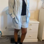 Trendy Button-Up Shirt & Shorts Combo - Perfect Summer Outfit photo review