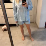 Trendy Button-Up Shirt & Shorts Combo - Perfect Summer Outfit photo review