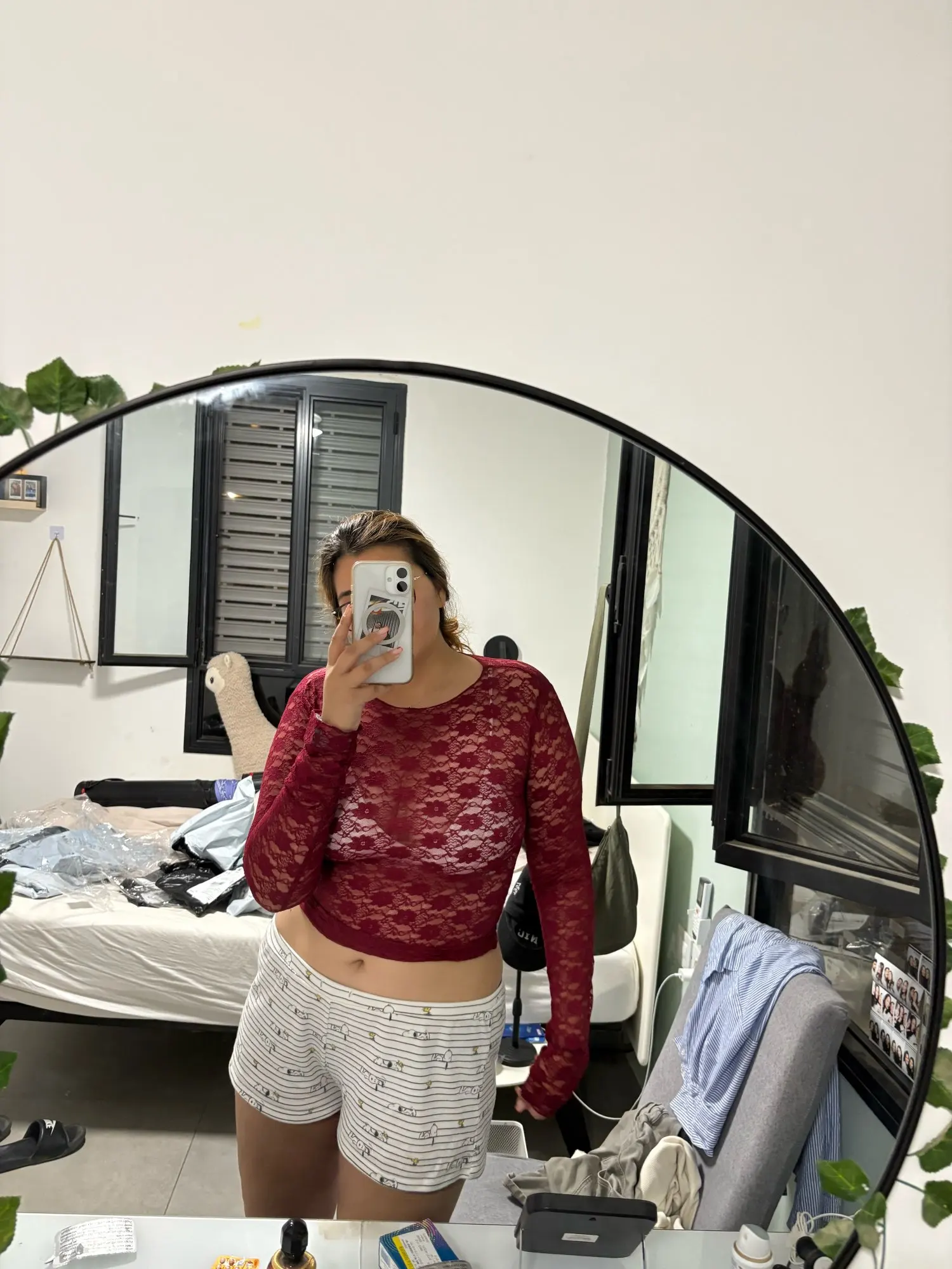 Lace-Trimmed Long Sleeve Crop Top for Unforgettable Nights photo review