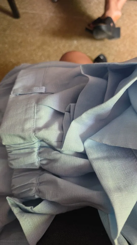 Trendy Button-Up Shirt & Shorts Combo - Perfect Summer Outfit photo review