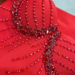 Beaded Spaghetti Strap Bandage Dress Ankle-Length photo review