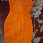 Stunning Orange Bodycon Dress for Unforgettable Nights Out photo review