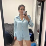 Trendy Button-Up Shirt & Shorts Combo - Perfect Summer Outfit photo review