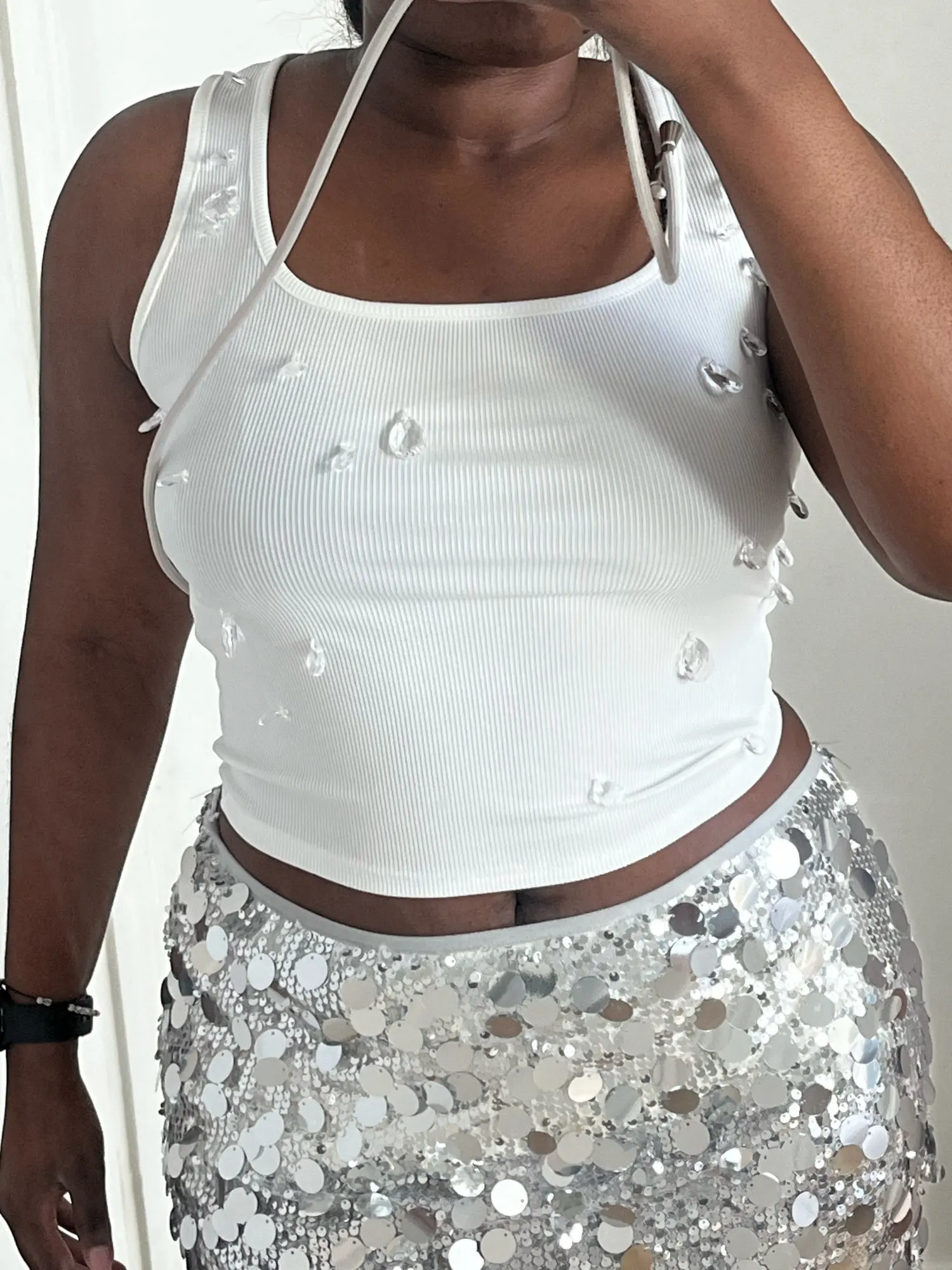 Sleek Water Droplets Tank for Dazzling Evening Style photo review