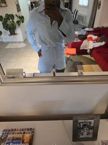 Trendy Button-Up Shirt & Shorts Combo - Perfect Summer Outfit photo review