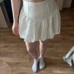 Women High Waist Bubble Mini Skirt Summer Beach Vacation Streetwear photo review