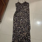Leopard Print Sleeveless Ankle-Length Dress with Empire Waist photo review