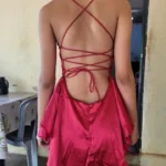Satin Backless Mini Dress - Effortless Summer Elegance photo review