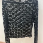 Lace-Trimmed Long Sleeve Crop Top for Unforgettable Nights photo review