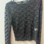 Lace-Trimmed Long Sleeve Crop Top for Unforgettable Nights photo review