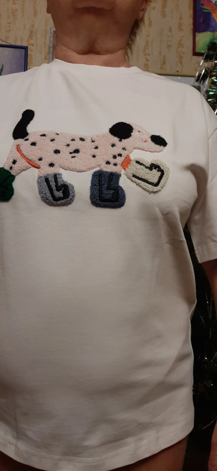 Fun Dog Embroidery Cotton Tees for Stylish Summer Vibes photo review